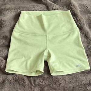 ALO Yoga Women's Pastel Green Bike Shorts
